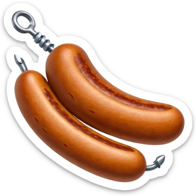 sausage with a screw inside sticker