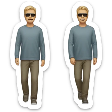 blind men walk sticker