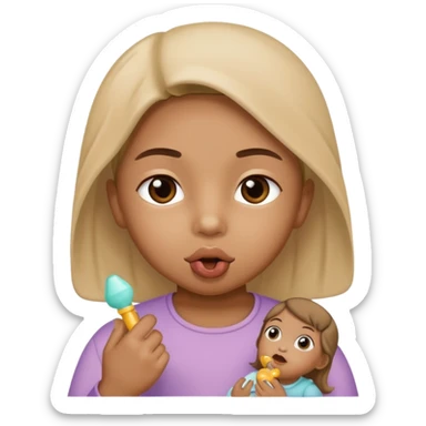 Muhhamad and Aisha Muhhamad old man little girl with binkie in mouth sticker