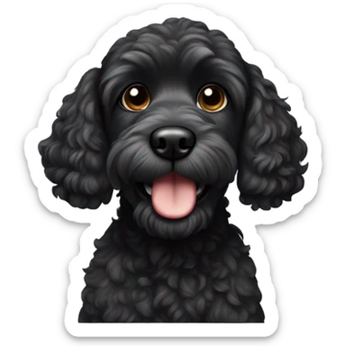 black cockapoo dog sticker