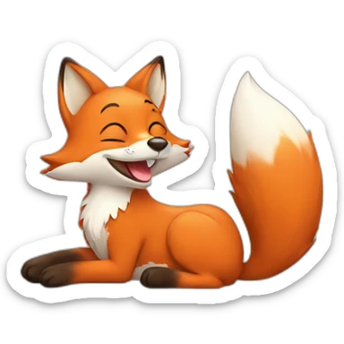 Happy fox sticker