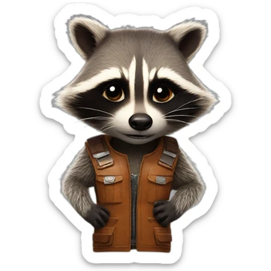 Raccoon from the movie Guardians of the Galaxy sticker