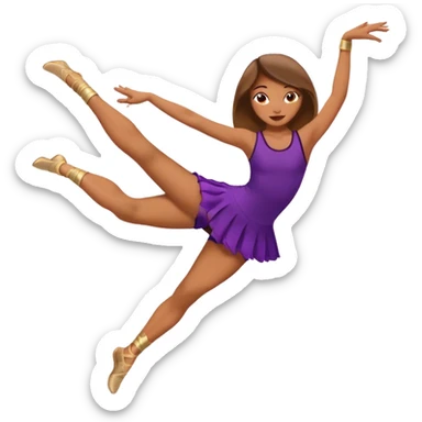 Girl doing a leg hold in dance sticker
