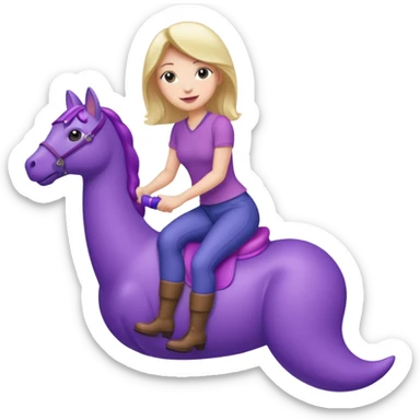 Naked woman riding a dildo sticker