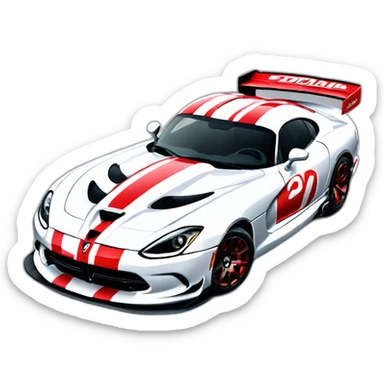 dodge viper racecar sticker