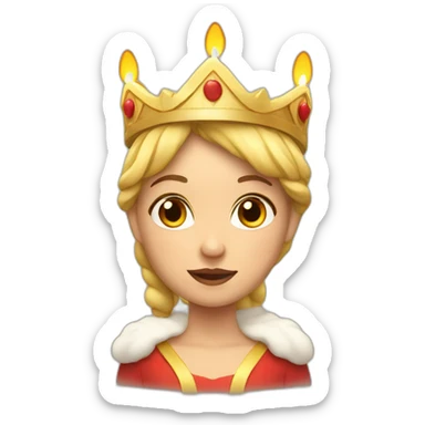 lucia with candles in crown sticker