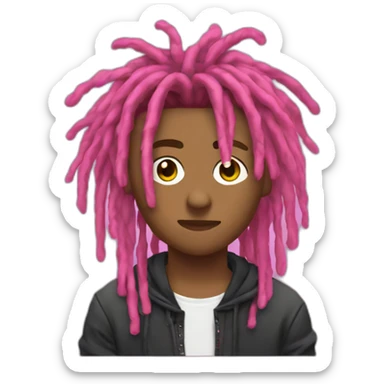Juice wrld pink dreads sticker