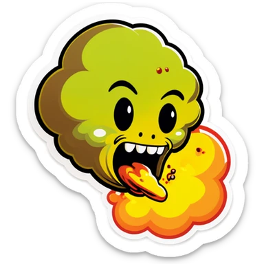 Vomit chunks sticker