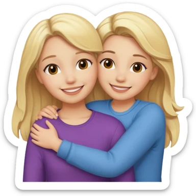 Tow girl friend together  sticker