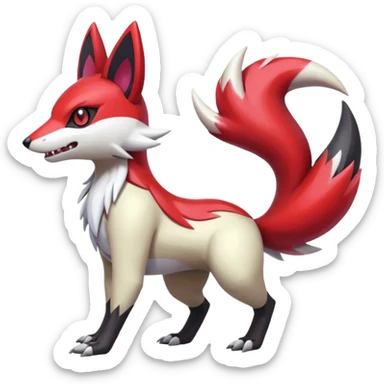 Meloetta-Obstagoon-Zangoose-Pokémon-Fakémon-fusion-hybrid-creature sticker