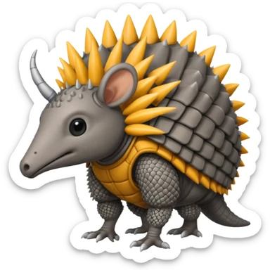 winged armadillo sticker