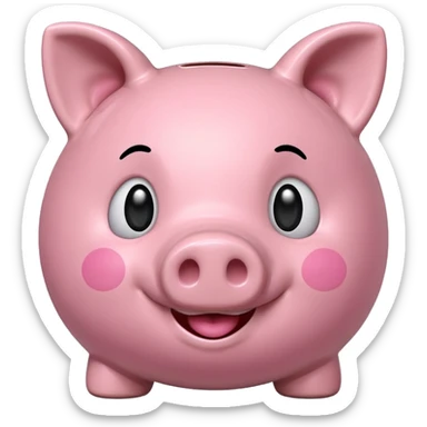 Cute piggy bank  sticker