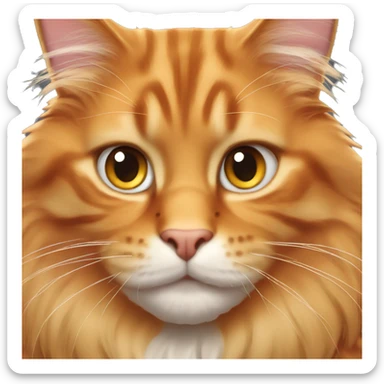 Big orange cat mainecoon  sticker