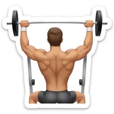 upper-back row exercise sticker