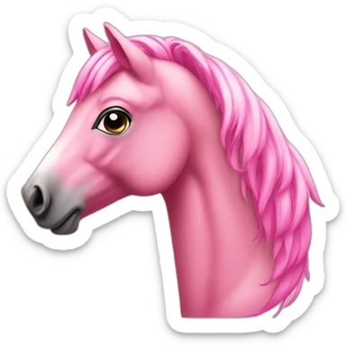 Pink horse sticker
