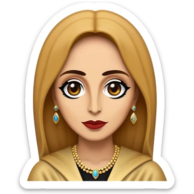 Cinematic Realistic Fairuz Pop Culture Emoji, featuring an iconic portrayal of the legendary singer rendered with vibrant textures and soulful, dynamic lighting. sticker