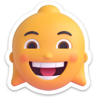 laughing face sticker