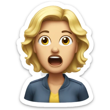 woman shouting  sticker