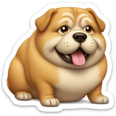 Fat dog sticker
