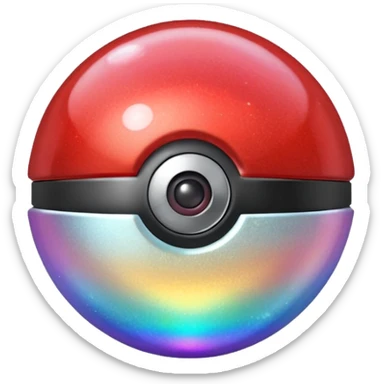 glitter pokebola sticker