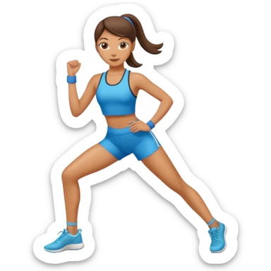 aerobic doing girl sticker