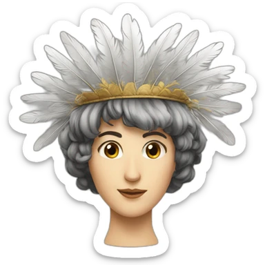 coiffe de plume sticker