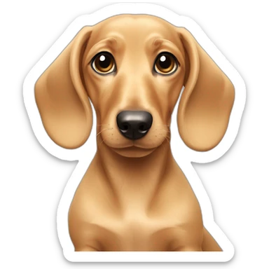 Blonde dachshund puppy sticker