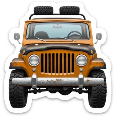 c101 jeepster commando without top with straight flat bonnet sticker