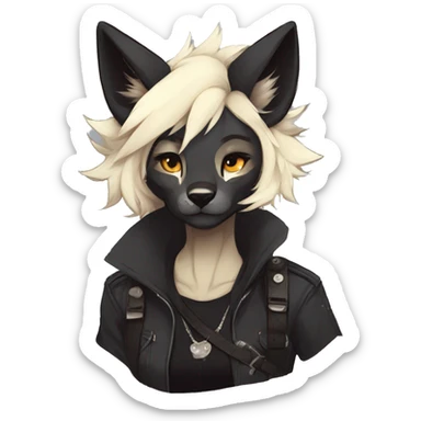 Edgy sharp anthro furry by Falvie, LiLaiRa, griffsnuff, AngieWolf sticker