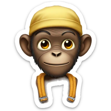 There's a pesky monkey sitting on my soul sticker