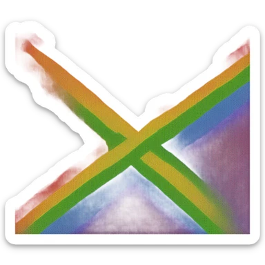 Pride flag with red x sticker