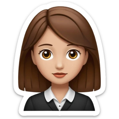 fancy brown haired girl sticker