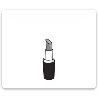 lipstick tube with cap and lipstick showing, pastel colors dd9fb0 ffc6d3 a3bfc9 c4bee2 f1b091, hand-drawn doodle style sticker