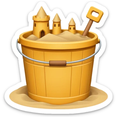 sand castle, Bucket-shaped castle sticker