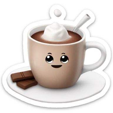 Hot Chocolate marshmallows  sticker