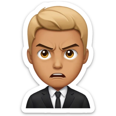 segurança de terno preto, furioso sticker