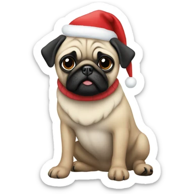 Pug Christmas  sticker