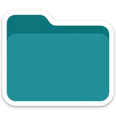 dark teal neon file folder sticker