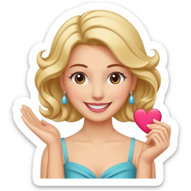 Emoji qui sourire avec un doigt d’honneur et un noeud dans les cheveux ils faut que se soit girly sticker