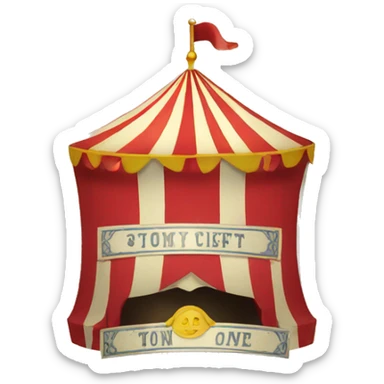 Circus ticket sticker