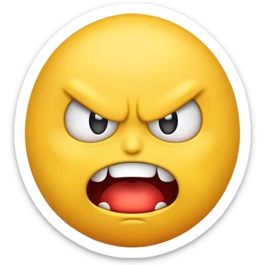 Furious emoji sticker