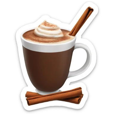 Tasse chocolat chaud à la cannelle  sticker