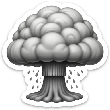 nuclear mushroom cloud sticker