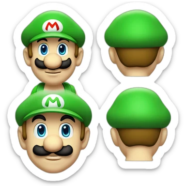 Luigi from super Mario bros sticker