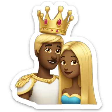 King and queen kissing  sticker
