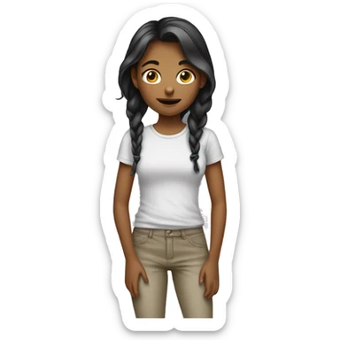 Girl with toung out sticker