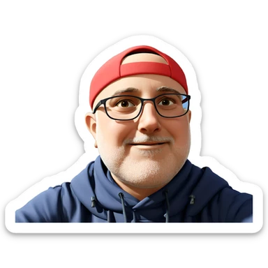 boy in hat by tree sticker