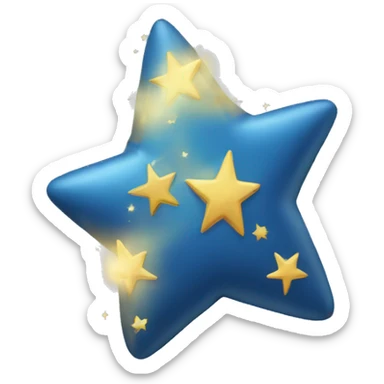 shooting blue star sticker