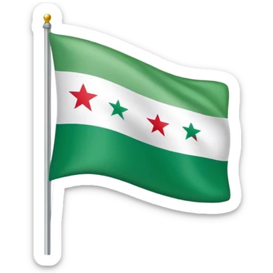 Green Syrian flag sticker