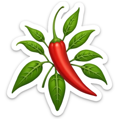 a chili pepper plant sticker